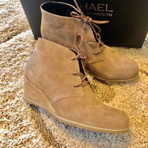 Michael Shannon Ladies Brown Suede Ankle Boot